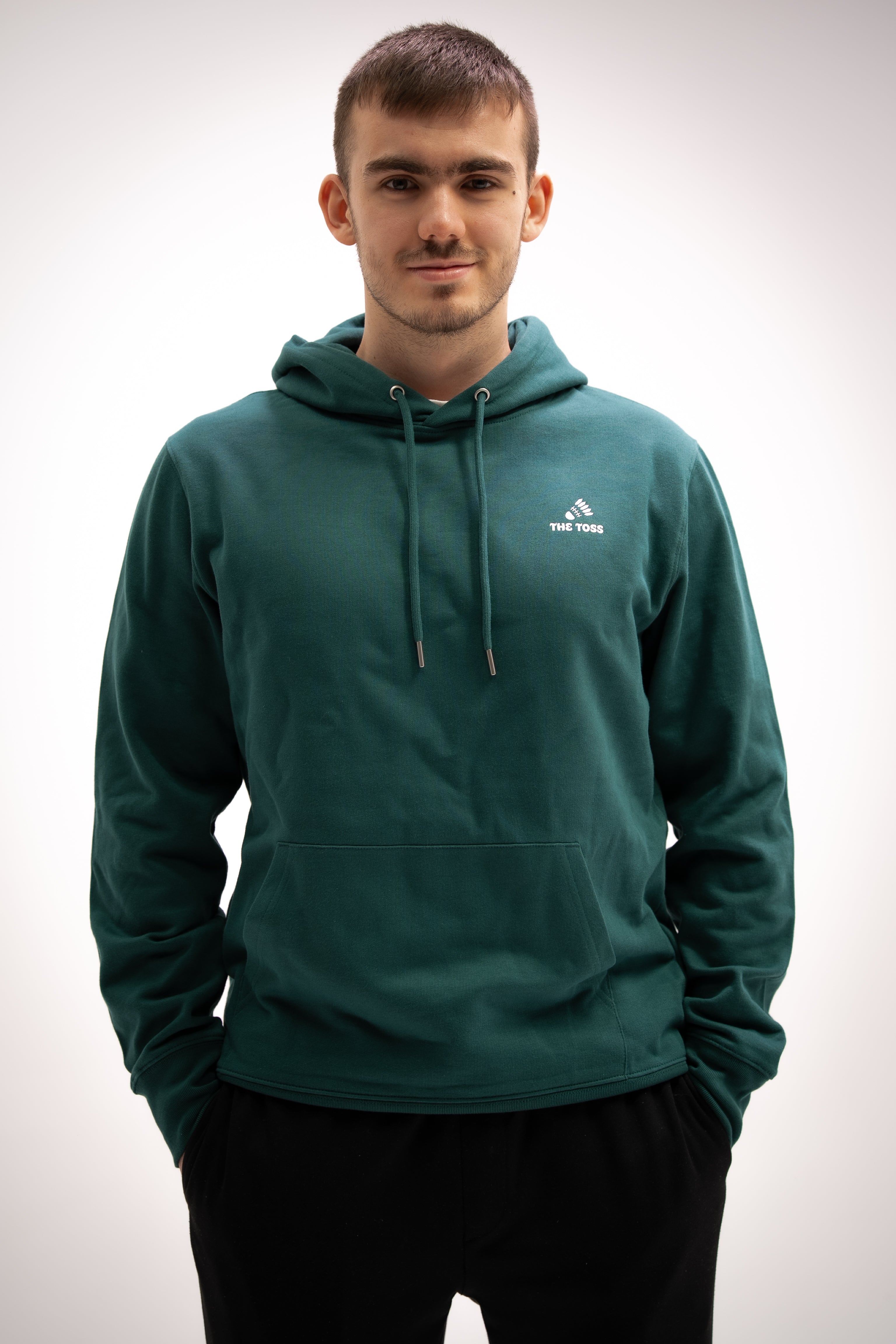 SWEAT A CAPUCHE UNISEXE 100% COTON BIOLOGIQUE- VERT