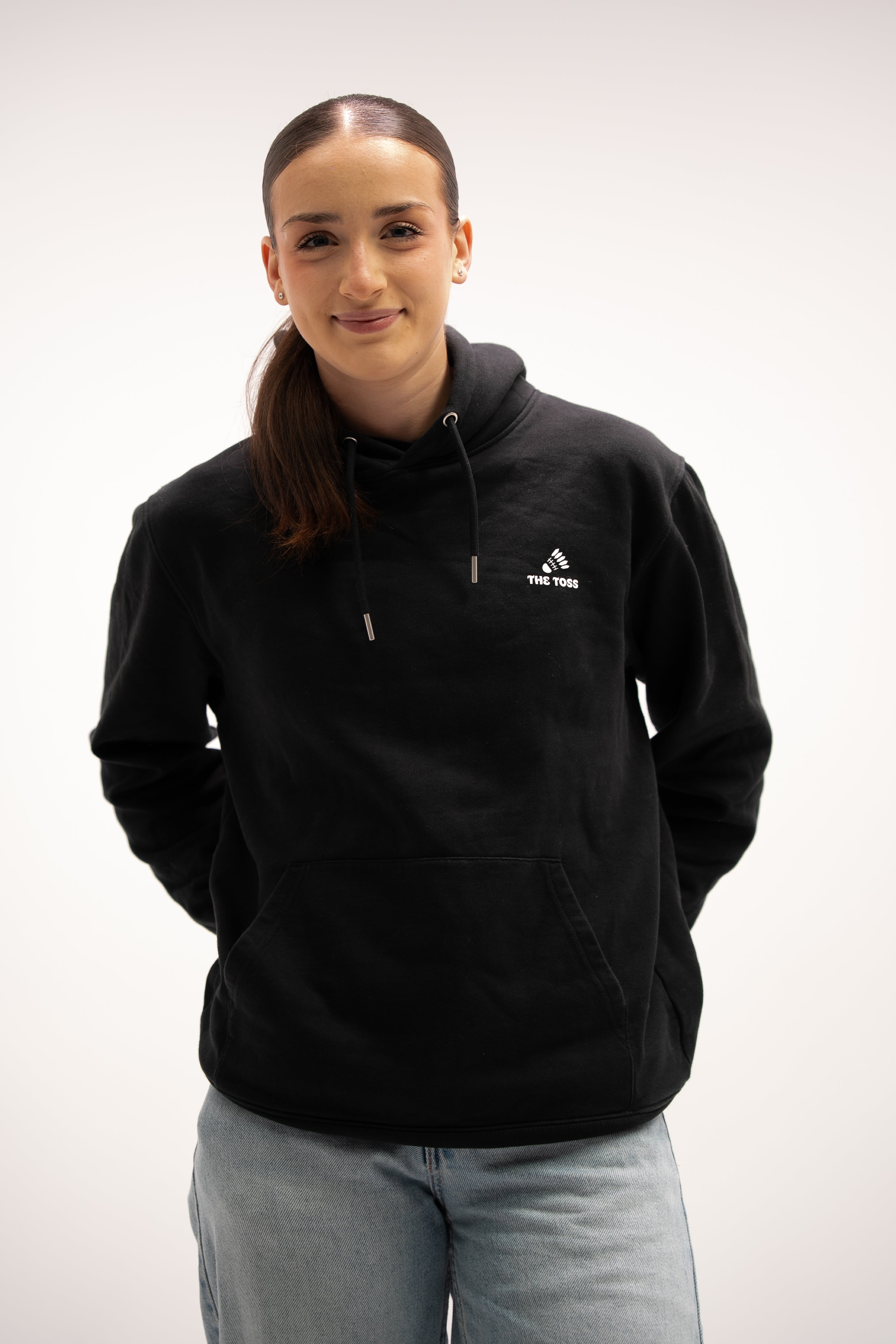 SWEAT A CAPUCHE UNISEXE 100% COTON BIOLOGIQUE - NOIR