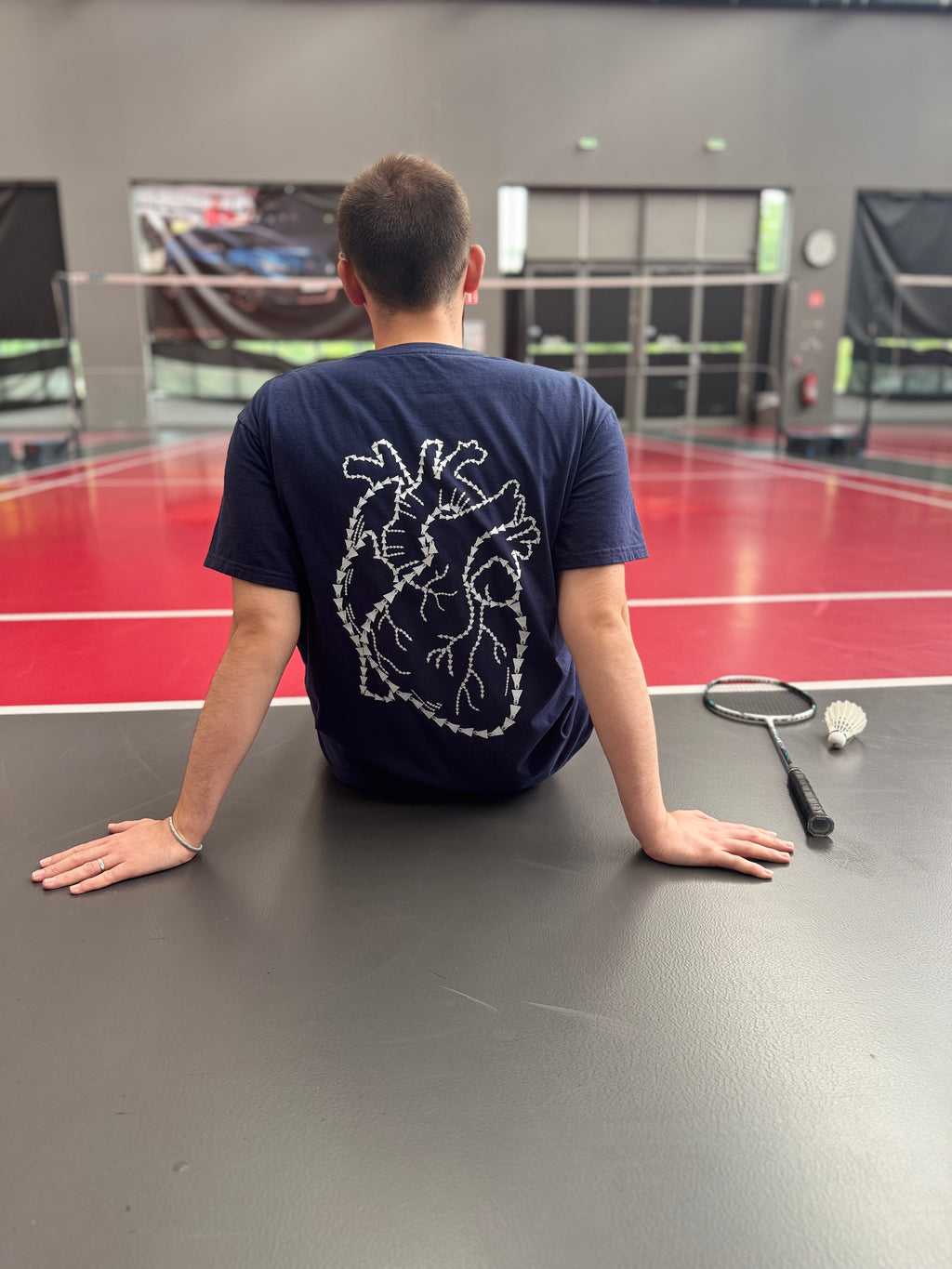 T-SHIRT "HEART" BLEU