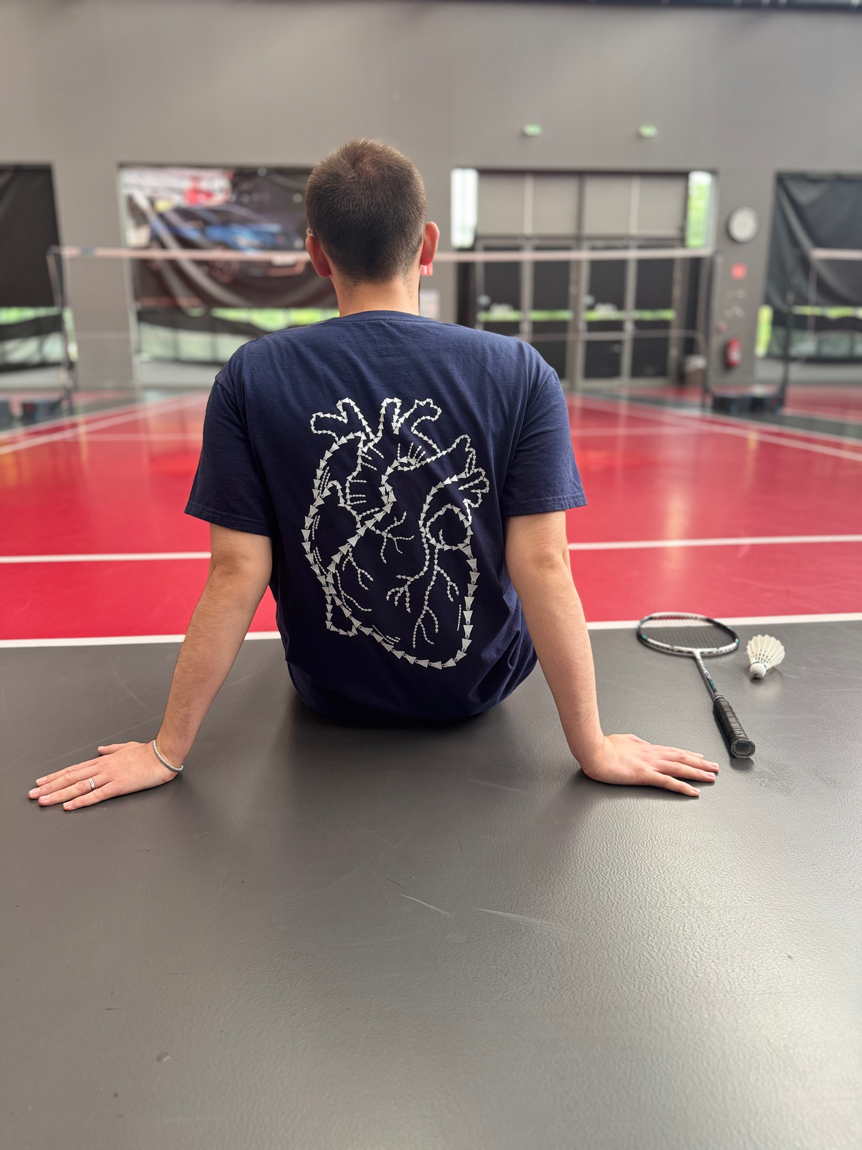 T-SHIRT "HEART" BLEU